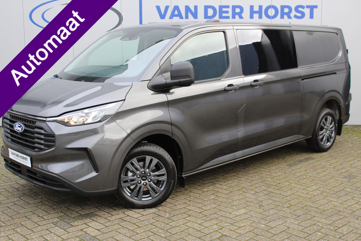 Ford Transit Custom 320 2.0-170pk TDCI L2H1 Trend DUBBELE CABINE ! AUTOMAAT ! Kijk eens... één van de eerste Customs met dubbele cabine... wát een ruimte, wát een comfort ! Volautm. airco, stoel-, stuur-, spiegel- en voorraamverw., LM wielen, metallic lak, cruise cntrl etc. Ford Transit Custom 320 2.0-170pk TDCI L2H1 Trend DUBBELE CABINE ! AUTOMAAT ! Kijk eens... één van de eerste Customs met dubbele cabine... wát een ruimte, wát een comfort ! Volautm. airco, stoel-, stuur-, spiegel- en voorraamverw., LM wielen, metallic lak, cruise cntrl etc.