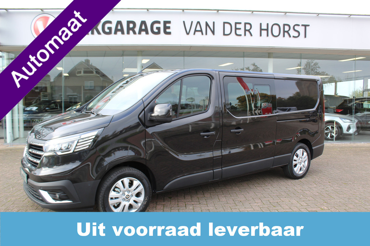 Renault Trafic 2.0-170pk dCi T29 L2H1 Luxe dubbele cabine AUTOMAAT. Luxe Renault Trafic dubbele cabine. Airco, navigatie, telefoonvoorb., metallic lak, LM wielen, schuifdeur li.+re., armsteunen li.+re voor, Isofix etc, etc Renault Trafic 2.0-170pk dCi T29 L2H1 Luxe dubbele cabine AUTOMAAT. Luxe Renault Trafic dubbele cabine. Airco, navigatie, telefoonvoorb., metallic lak, LM wielen, schuifdeur li.+re., armsteunen li.+re voor, Isofix etc, etc