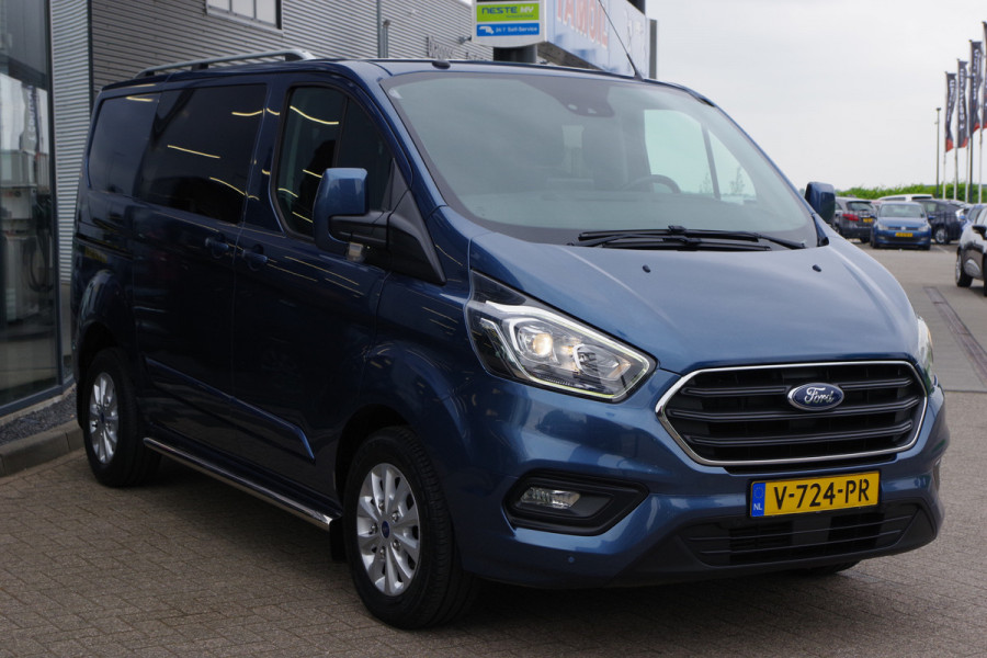 Ford Transit Custom 280 2.0 TDCI L1H1 Limited DC, Camera, Trekhaak, 2x Schuifdeur, Winterpakket