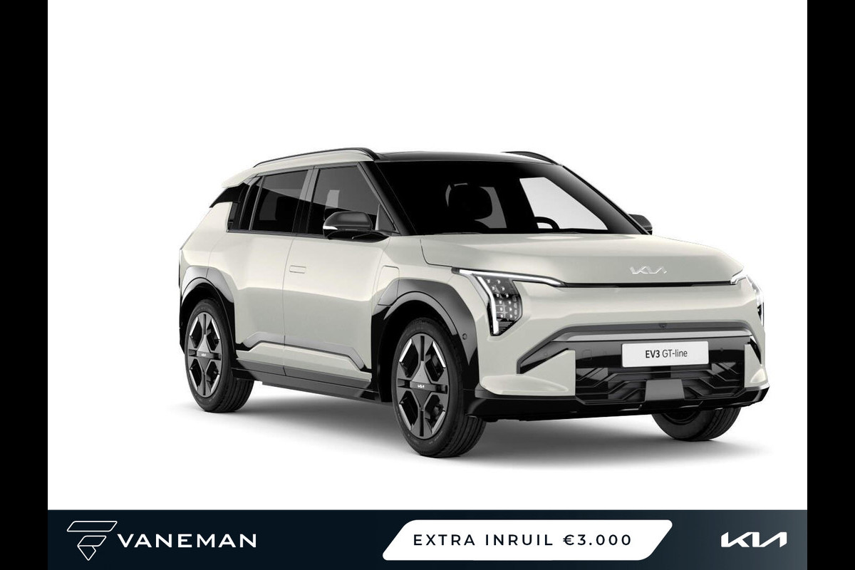 Kia EV3 GT-PlusLine 81.4 kWh | Elektrisch glazen schuif-/kanteldak | Keyless entry Kia EV3 GT-PlusLine 81.4 kWh | Elektrisch glazen schuif-/kanteldak | Keyless entry