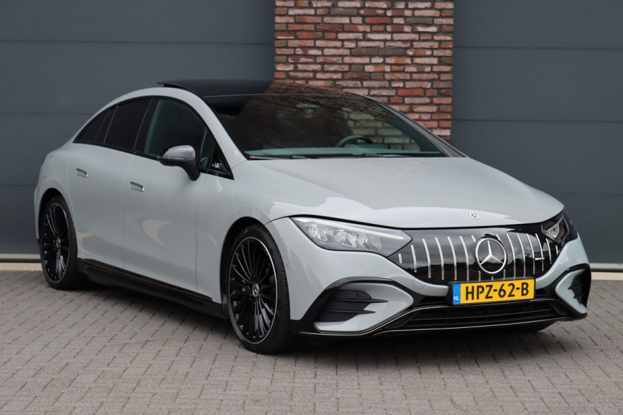 Mercedes-Benz EQE 350 AMG Line 89 kWh | Airmatic | Distronic Pro | Memory | Panoramadak | Burmester | Verwarmd Stuurwiel | Keyless Go | Camera | Warmtepomp | Leder |