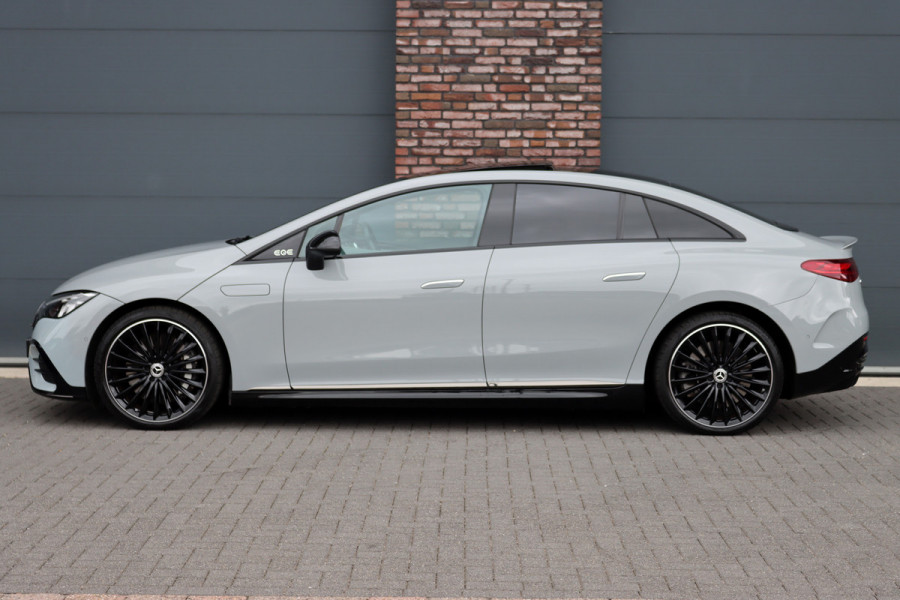 Mercedes-Benz EQE 350 AMG Line 89 kWh | Airmatic | Distronic Pro | Memory | Panoramadak | Burmester | Verwarmd Stuurwiel | Keyless Go | Camera | Warmtepomp | Leder |