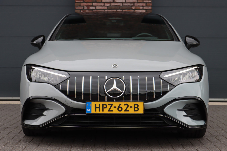 Mercedes-Benz EQE 350 AMG Line 89 kWh | Airmatic | Distronic Pro | Memory | Panoramadak | Burmester | Verwarmd Stuurwiel | Keyless Go | Camera | Warmtepomp | Leder |