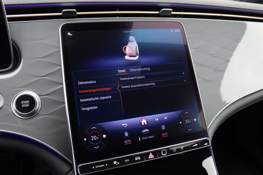 Mercedes-Benz EQE 350 AMG Line 89 kWh | Airmatic | Distronic Pro | Memory | Panoramadak | Burmester | Verwarmd Stuurwiel | Keyless Go | Camera | Warmtepomp | Leder |