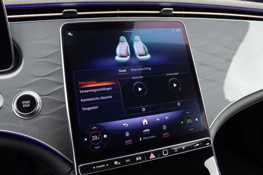 Mercedes-Benz EQE 350 AMG Line 89 kWh | Airmatic | Distronic Pro | Memory | Panoramadak | Burmester | Verwarmd Stuurwiel | Keyless Go | Camera | Warmtepomp | Leder |
