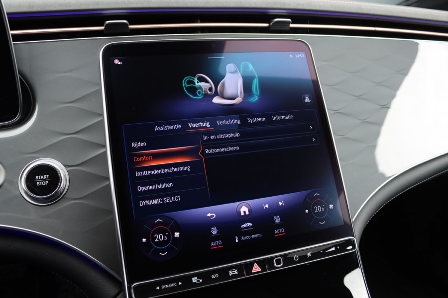 Mercedes-Benz EQE 350 AMG Line 89 kWh | Airmatic | Distronic Pro | Memory | Panoramadak | Burmester | Verwarmd Stuurwiel | Keyless Go | Camera | Warmtepomp | Leder |