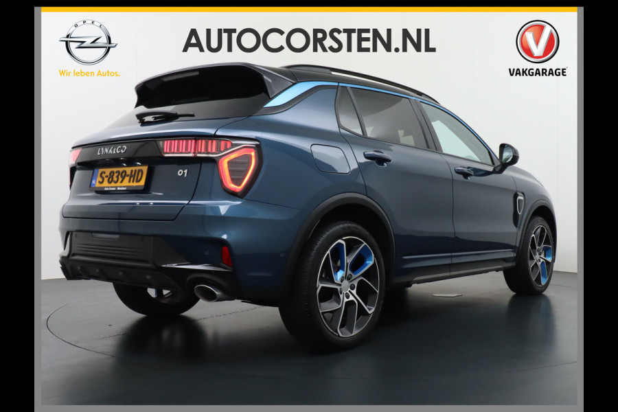 Lynk & Co 01 1.5 PHEV AUT-7 261pk Pano-Schuif-K-dak 20" 360°Camera Apple Carplay Android Auto Adaptive-Cr NaviPdc-a+v Ecc Keyless Led M-Bux P Elek.Memory.Stoel File assistent Dodehoek detector Elektrisch bedienbare achterklep Rijstrooksensor Wifi Verkeersbord detectie 425Nm koppel 3,6kw laadvermogen €44.882 Nieuwprijs 1e Eigenaar Origineel NLse auto!