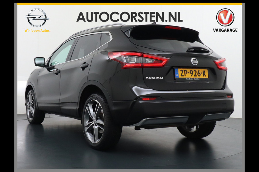 Nissan QASHQAI T 116Pk elekr.+Leer Pano-dak Tekna 360°-Camera Bose-Sound Navi Ecc Edition Cruise Control Dab Led Stoelverwaming Lmv 19" Memory Leather-Pack Rijstrooksensor Verwarmde voorruit Privacy Glas Zeer Compleet!