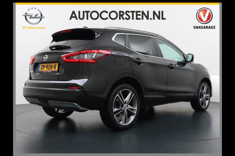 Nissan QASHQAI T 116Pk elekr.+Leer Pano-dak Tekna 360°-Camera Bose-Sound Navi Ecc Edition Cruise Control Dab Led Stoelverwaming Lmv 19" Memory Leather-Pack Rijstrooksensor Verwarmde voorruit Privacy Glas Zeer Compleet!