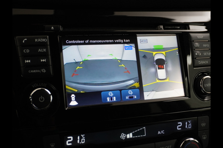 Nissan QASHQAI T 116Pk elekr.+Leer Pano-dak Tekna 360°-Camera Bose-Sound Navi Ecc Edition Cruise Control Dab Led Stoelverwaming Lmv 19" Memory Leather-Pack Rijstrooksensor Verwarmde voorruit Privacy Glas Zeer Compleet!