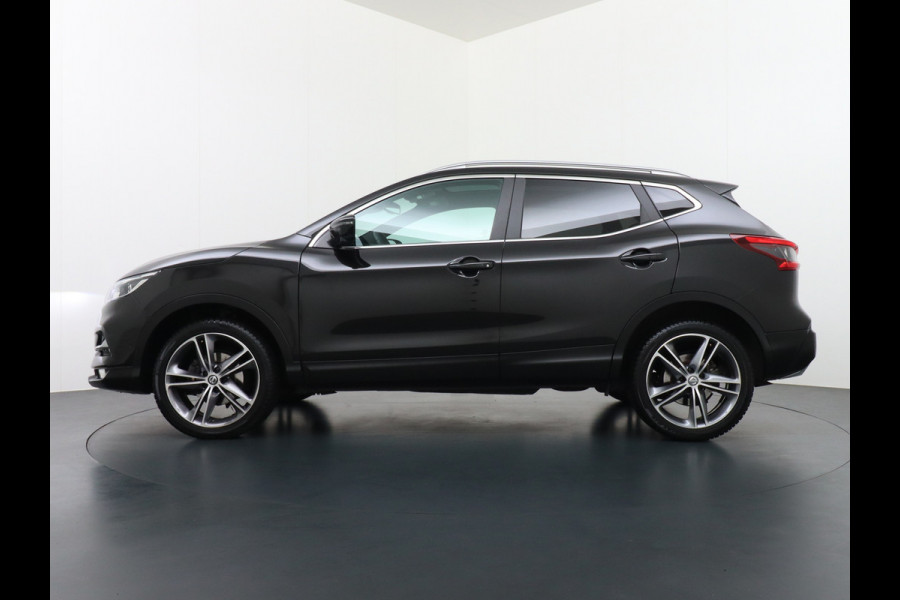 Nissan QASHQAI T 116Pk elekr.+Leer Pano-dak Tekna 360°-Camera Bose-Sound Navi Ecc Edition Cruise Control Dab Led Stoelverwaming Lmv 19" Memory Leather-Pack Rijstrooksensor Verwarmde voorruit Privacy Glas Zeer Compleet!