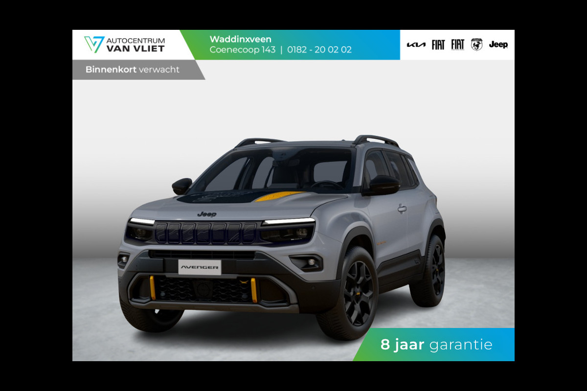 Jeep Avenger 1.2T 4xe The North Face | Clima | Apple Carplay | Adapt. Cruise | Elektr. A-Klep | Keyless | Navi | Stoel&Stuurverwarming Jeep Avenger 1.2T 4xe The North Face | Clima | Apple Carplay | Adapt. Cruise | Elektr. A-Klep | Keyless | Navi | Stoel&Stuurverwarming