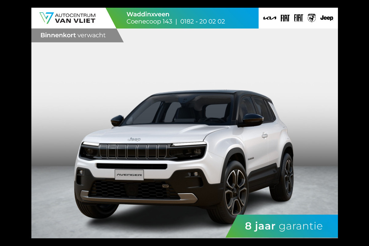 Jeep Avenger e-Hybrid Altitude | Automaat | Clima | Adapt. Cruise | 17" | PDC | Camera | Schuif/Kanteldak | Bicolore