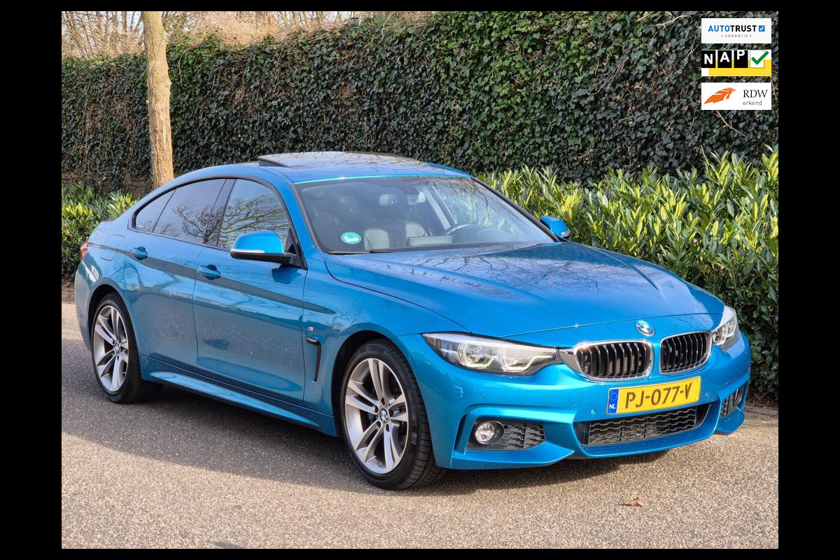 BMW 4 Serie Gran Coupé 420i M Sport snappper-rocks-blue metallic 1-Eig Pano Apple CarPlay LED NAP NL 12mnd GARANTIE