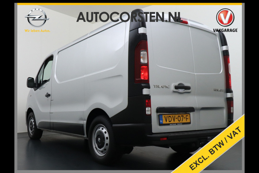 Renault Trafic 1.6dCi 96 T29 L1H1 3-Persoons Trekhaak Ecc Navi Camera Regen/Lichtsensor Cruise Control Pdc Bluetooth Led Schuifdeur Betonplex vloer Wandbekleding Comfort 1e Eigenaar Euro 6 Facelift model 2.000kg trekvermogen