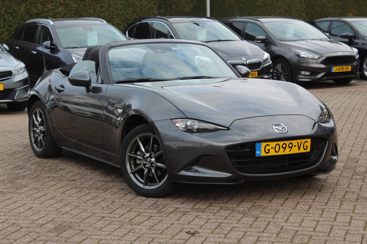 Mazda MX-5 1.5 SkyActiv-G 132 GT-M 18.925 km! / Camera / Leder / Keyless / Sportstoelen / Navigatie / DAB / Cruise Control Mazda MX-5 1.5 SkyActiv-G 132 GT-M 18.925 km! / Camera / Leder / Keyless / Sportstoelen / Navigatie / DAB / Cruise Control