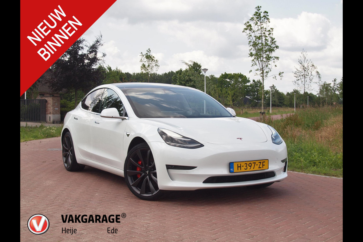 Tesla Model 3 Performance AWD 75 kWh | Performance Dual Motor AWD 4D 360kW | Camera | Glazen dak | Tesla Model 3 Performance AWD 75 kWh | Performance Dual Motor AWD 4D 360kW | Camera | Glazen dak |