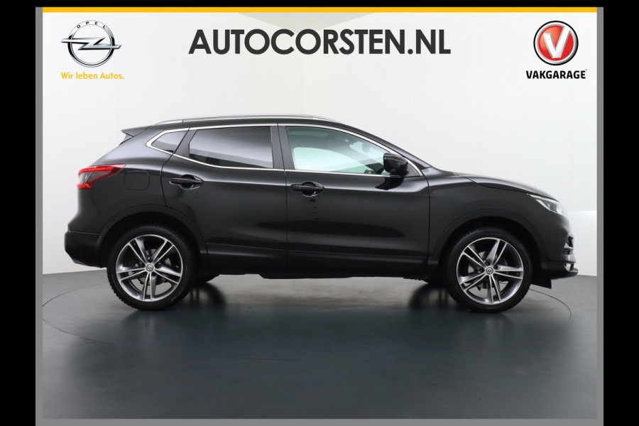 Nissan QASHQAI T 116Pk elekr.+Leer Pano-dak Tekna 360°-Camera Bose-Sound Navi Ecc Edition Cruise Control Dab Led Stoelverwaming Lmv 19" Memory Leather-Pack Rijstrooksensor Verwarmde voorruit Privacy Glas Zeer Compleet!