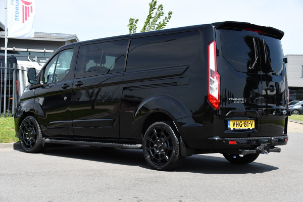 Ford Transit Custom 300 2.0 TDCI L2H1 DC Black Edition Camera, Adaptieve Cruise, 170Pk, Carplay, Xenon, Automaat, Leder, Multimedia, Sensoren, 2 x Schuifdeur, UNIEK!