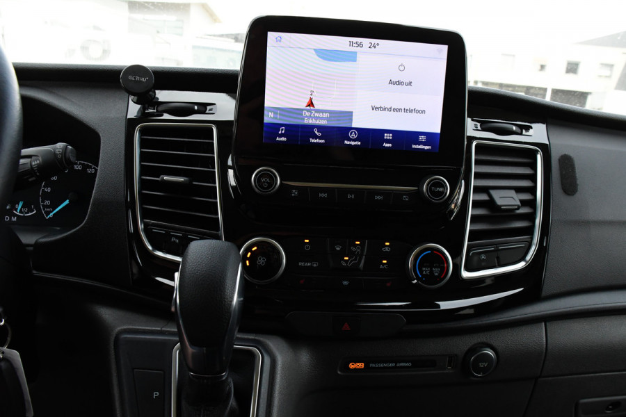 Ford Transit Custom 300 2.0 TDCI L2H1 DC Black Edition Camera, Adaptieve Cruise, 170Pk, Carplay, Xenon, Automaat, Leder, Multimedia, Sensoren, 2 x Schuifdeur, UNIEK!
