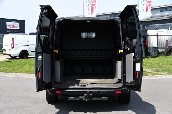 Ford Transit Custom 300 2.0 TDCI L2H1 DC Black Edition Camera, Adaptieve Cruise, 170Pk, Carplay, Xenon, Automaat, Leder, Multimedia, Sensoren, 2 x Schuifdeur, UNIEK!
