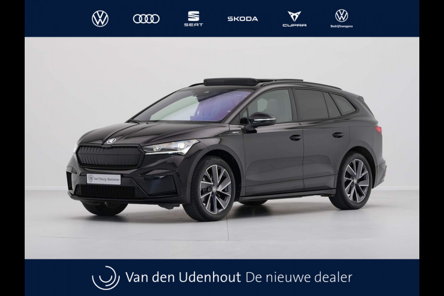 Škoda ENYAQ iV 60 180pk Sportline Panorama 360 Camera Head up all season banden warmtepomp demo joris