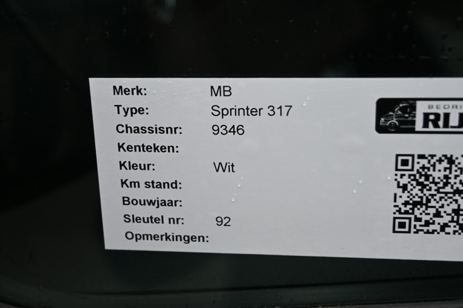Mercedes-Benz Sprinter 317 CDI L3H2 Pro LED, Geveerde stoel,Smartphone integratie pakket