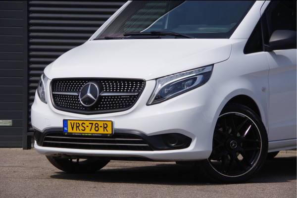 Mercedes-Benz Vito L2 150PK 3-ZITS, LED, TREKHAAK, CAMERA, ALCANTARA HEMEL, CRUISE, AIRCO, DIAMONT GRILLE, 20'' LM WIELEN