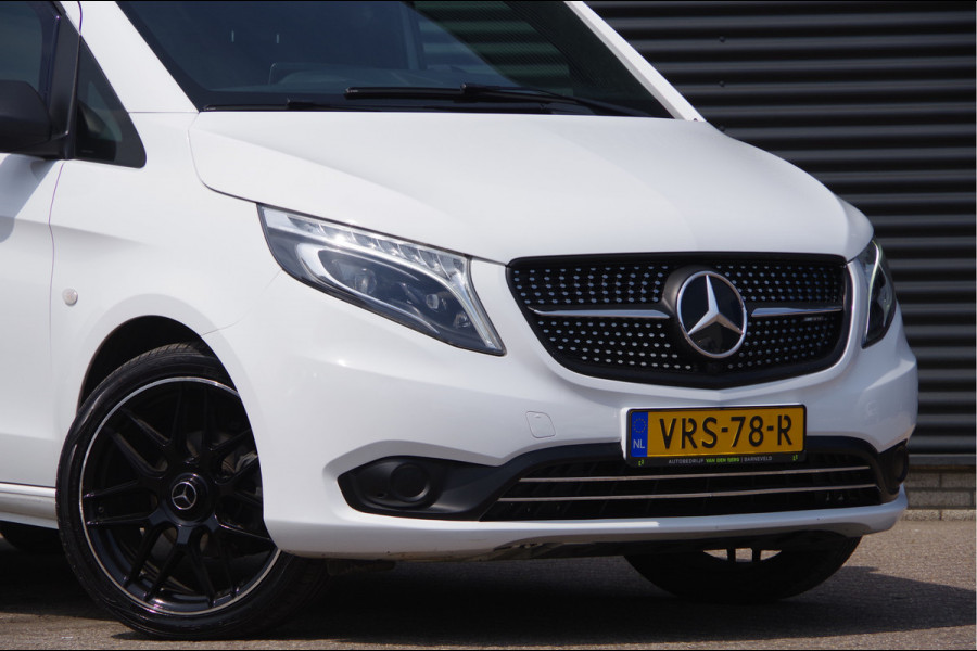 Mercedes-Benz Vito L2 150PK 3-ZITS, LED, TREKHAAK, CAMERA, ALCANTARA HEMEL, CRUISE, AIRCO, DIAMONT GRILLE, 20'' LM WIELEN