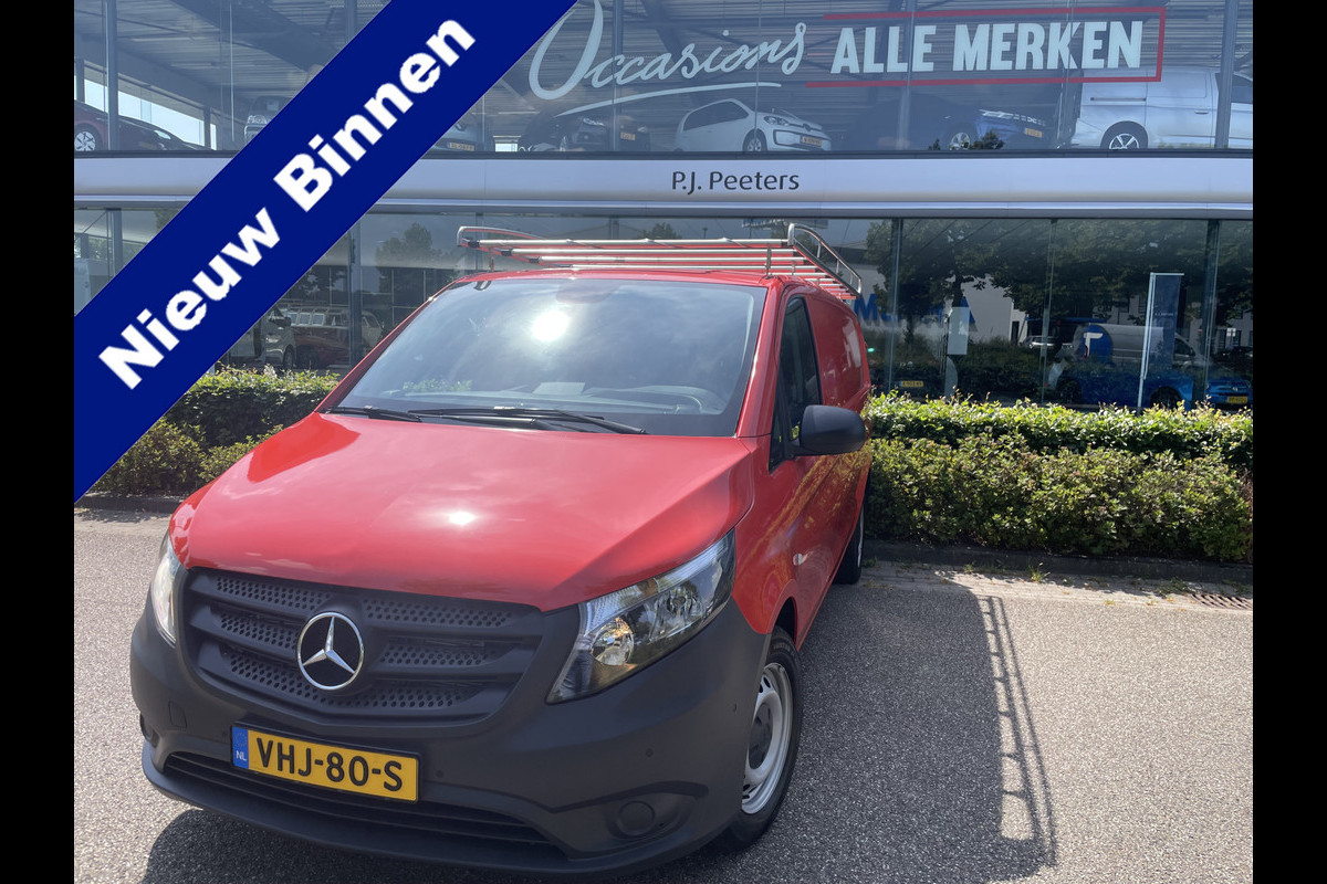 Mercedes-Benz Vito 114 CDI Extra Lang Airco - Cruise control - Navigatie full map - Achteruitrijcamera - Zijschuifdeur rechts - Parkeersensoren voor en achter - Trekhaak - Aluminium trap - zeer nette bus Mercedes-Benz Vito 114 CDI Extra Lang Airco - Cruise control - Navigatie full map - Achteruitrijcamera - Zijschuifdeur rechts - Parkeersensoren voor en achter - Trekhaak - Aluminium trap - zeer nette bus