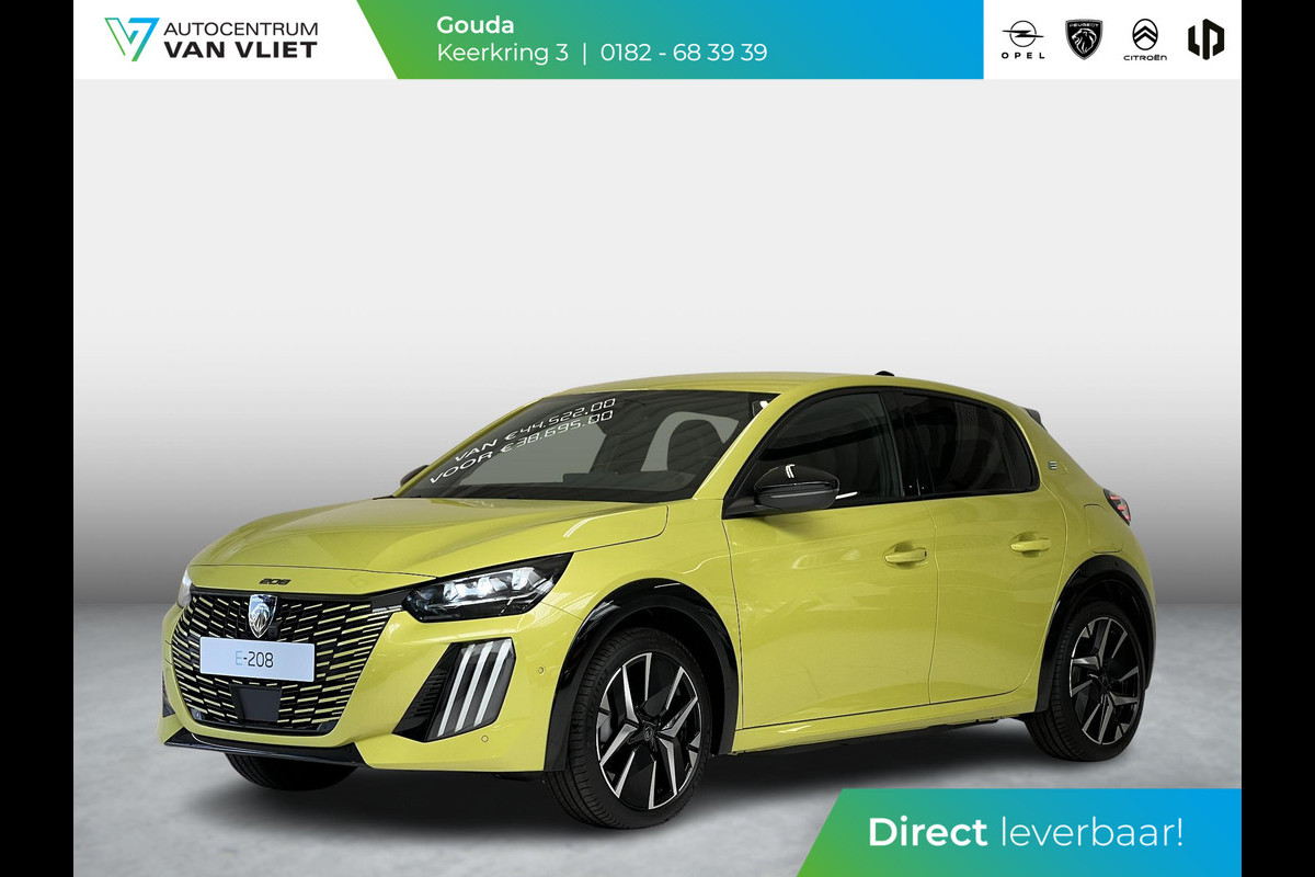 Peugeot e-208 EV GT 51 kWh | Long range | Stoelverwarming & Massage | Navigatie | Adaptieve Cruise Control | Peugeot e-208 EV GT 51 kWh | Long range | Stoelverwarming & Massage | Navigatie | Adaptieve Cruise Control |