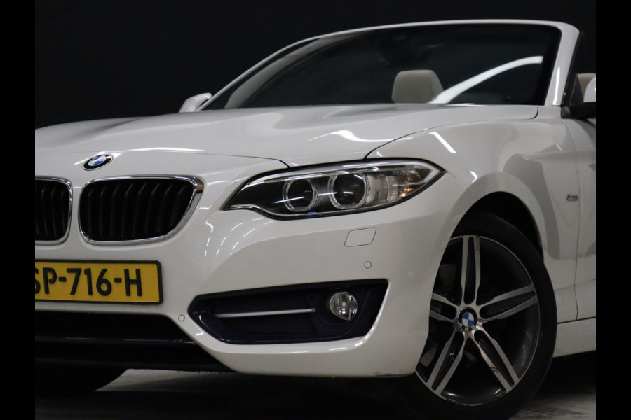 BMW 2 Serie Cabrio 220i High Executive [CAMERA, VOL LEDER, STOELVERWARMING, PDC V+A, BLUETOOTH, CRUISE, CLIMATE, NIEUWSTAAT]