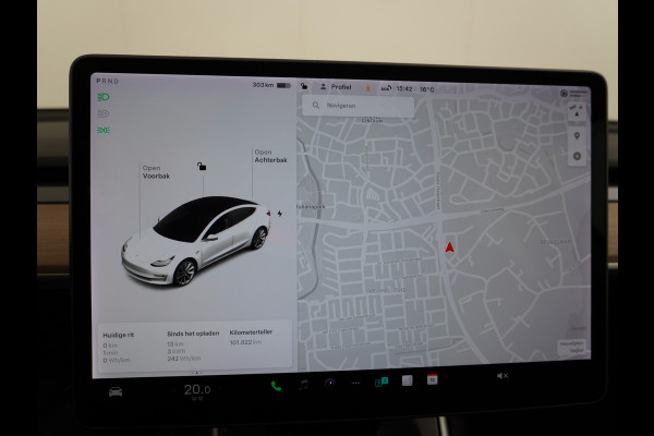 Tesla Model 3 Long Range 75kWh 463PK 19" FSD-Full Self Driving Computer-3 Premium Audio 4wd AutoPilot Panoramadak Camera's Leer Adaptive-Cruis Stoel en achterbank verwarming Electr.Stoelen+Memory+Easy-Entry WiFi Orig. NLse auto Grootste accu Tot 16,5kwh thuis laden. Accu-Garantie tot 18-12-2027 max 192.000km