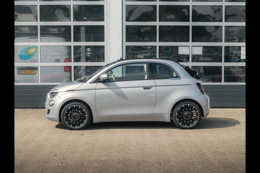 Fiat 500E Cabrio La Prima 42 kWh | Clima | Cruise | Leder | 17" | Priv Glass | Winter Pack | JBL Sound | BSM | Apple Carplay