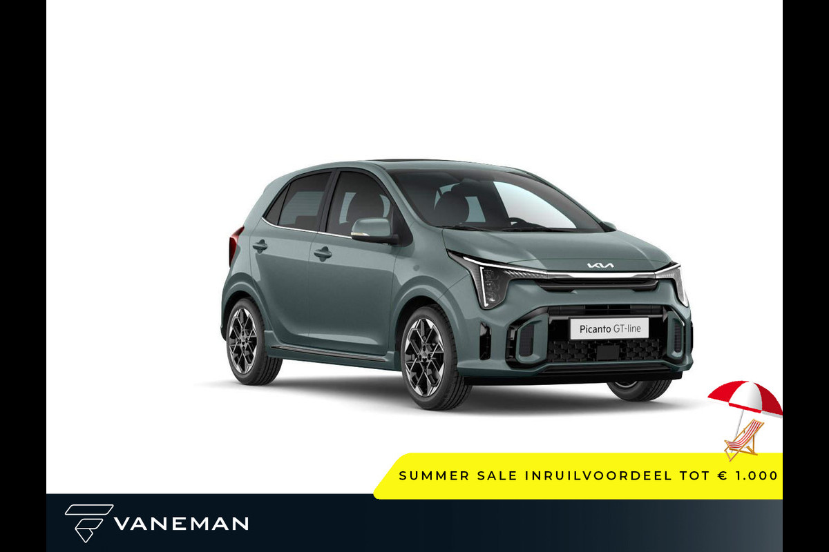 Kia Picanto 1.0 DPI GT-Line | Elektrisch schuif-/kanteldak | Zelf samenstellen Kia Picanto 1.0 DPI GT-Line | Elektrisch schuif-/kanteldak | Zelf samenstellen