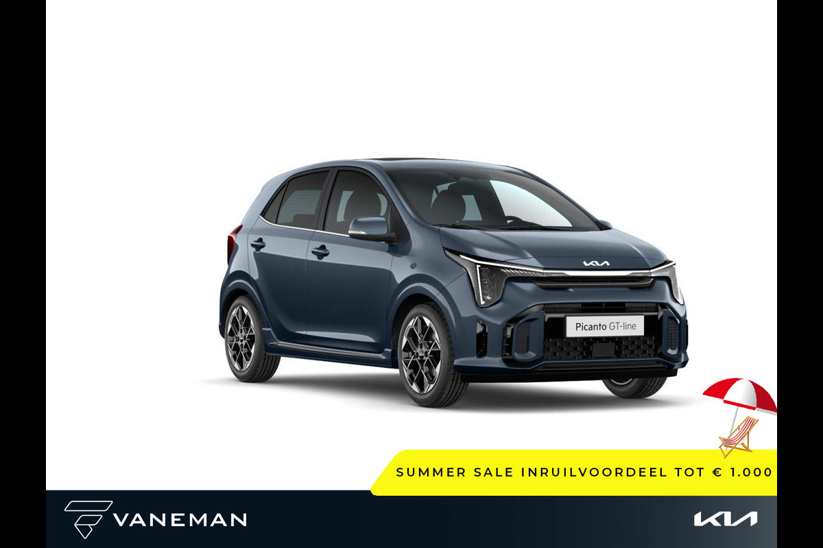 Kia Picanto 1.0 DPI GT-Line | Elektrisch schuif-/kanteldak | Voorstoelen verwarmd Kia Picanto 1.0 DPI GT-Line | Elektrisch schuif-/kanteldak | Voorstoelen verwarmd