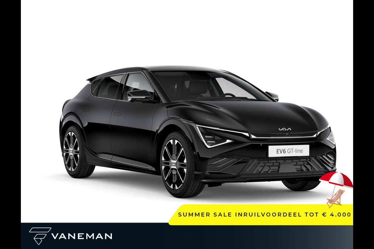 Kia Ev6 GT-Line 84 kWh | Autonomous Emergency Braking | Kunstleder/suede bekleding | Panoramadak Kia Ev6 GT-Line 84 kWh | Autonomous Emergency Braking | Kunstleder/suede bekleding | Panoramadak