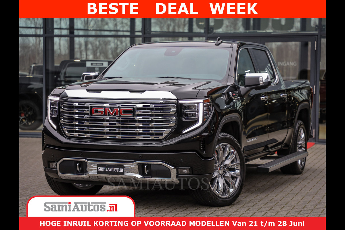 GMC Sierra DENALI | All-In Prijs | 6,2 V8 Full Option | De Meest Luxe Pick-Up in zijn Klasse | Comfortabele Dubbele Cabine met Royale 5 Zitplaatsen | BPM vrij | Nu Leverbaar uit Voorraad | Voorraad Nr 434420 GMC Sierra DENALI | All-In Prijs | 6,2 V8 Full Option | De Meest Luxe Pick-Up in zijn Klasse | Comfortabele Dubbele Cabine met Royale 5 Zitplaatsen | BPM vrij | Nu Leverbaar uit Voorraad | Voorraad Nr 434420