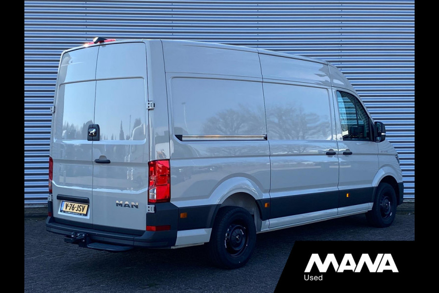 MAN TGE 35 2.0 3.140 140PK Automaat Ascot Gray Airco Cruise Navi Car-Plat Trekhaak Sensoren Camera Multifunctioneel stuurwiel Lane-assis