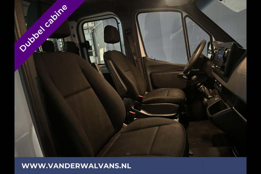 Mercedes-Benz Sprinter 314 CDI 143pk Pick-Up Open Laadbak 1000kg Kraan Dubbele Cabine Euro6 Airco | 3500kg Trekhaak | 6-Zits Apple Carplay, Android Auto, Cruisecontrol