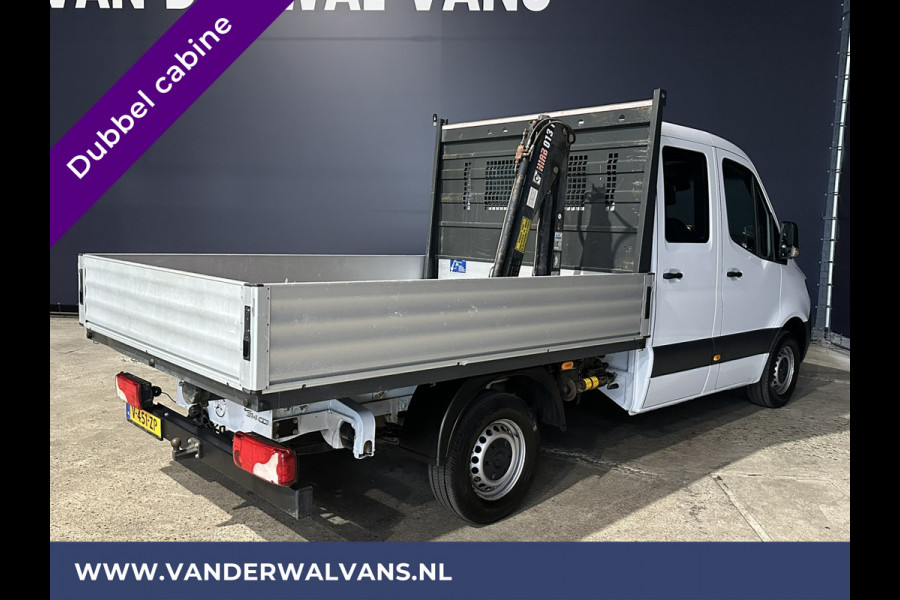 Mercedes-Benz Sprinter 314 CDI 143pk Pick-Up Open Laadbak 1000kg Kraan Dubbele Cabine Euro6 Airco | 3500kg Trekhaak | 6-Zits Apple Carplay, Android Auto, Cruisecontrol