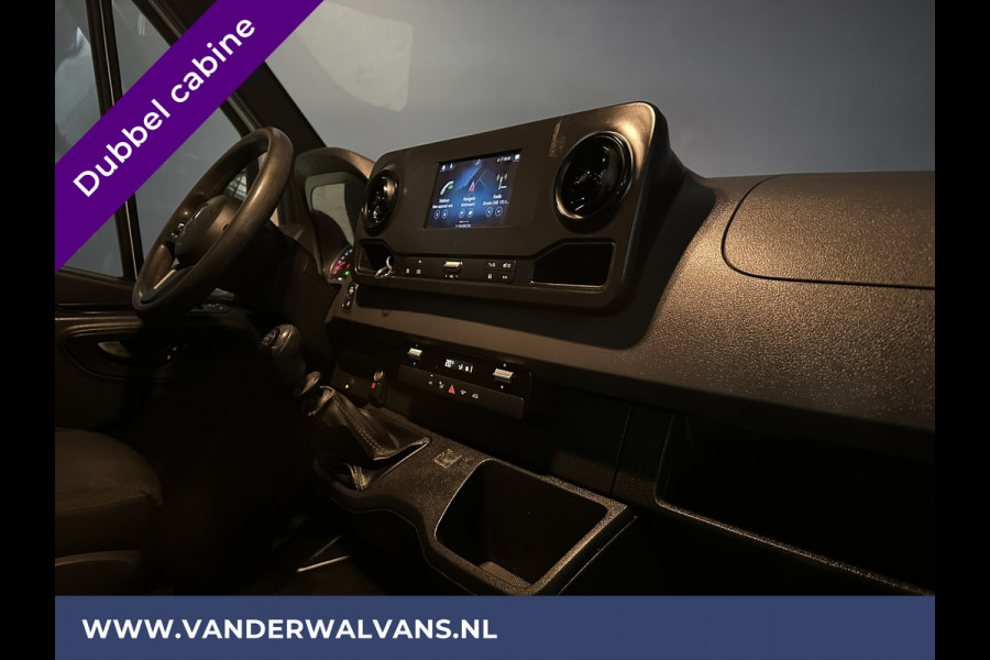 Mercedes-Benz Sprinter 314 CDI 143pk Pick-Up Open Laadbak 1000kg Kraan Dubbele Cabine Euro6 Airco | 3500kg Trekhaak | 6-Zits Apple Carplay, Android Auto, Cruisecontrol