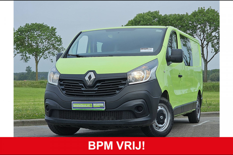 Renault Trafic 1.6 dCi T29 L2H1 DC Airco 120Pk Euro6 Navi Oh-Historie 1e Eigenaar!