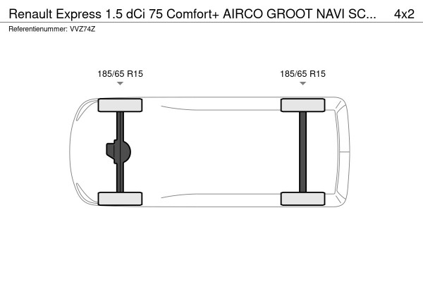 Renault Express 1.5 dCi 75 Comfort+ AIRCO GROOT NAVI SCHERM SCHUIFDEUR CRUISE CONTROL