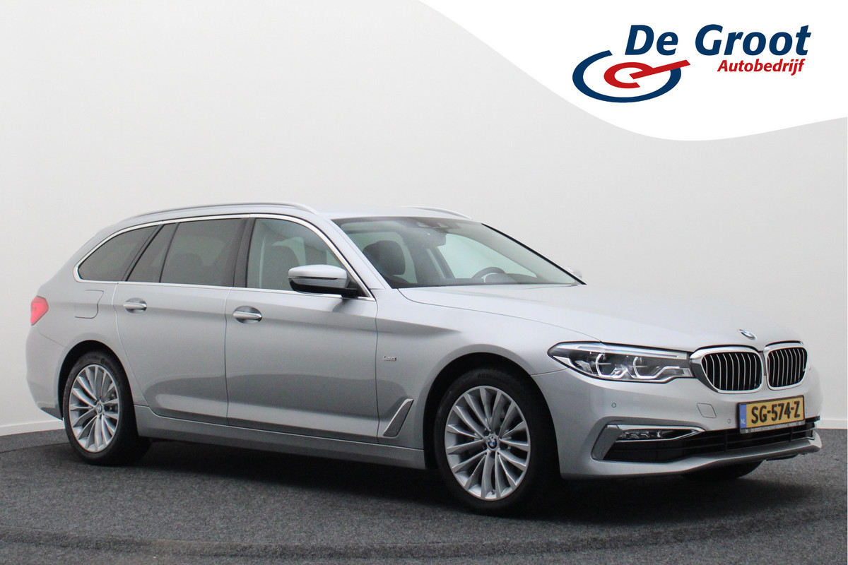 BMW 5 Serie Touring 520i High Executive Leer, Head-Up, Elektrische Stoelen, Navigatie, Bluetooth, PDC, Trekhaak, 18'' BMW 5 Serie Touring 520i High Executive Leer, Head-Up, Elektrische Stoelen, Navigatie, Bluetooth, PDC, Trekhaak, 18''