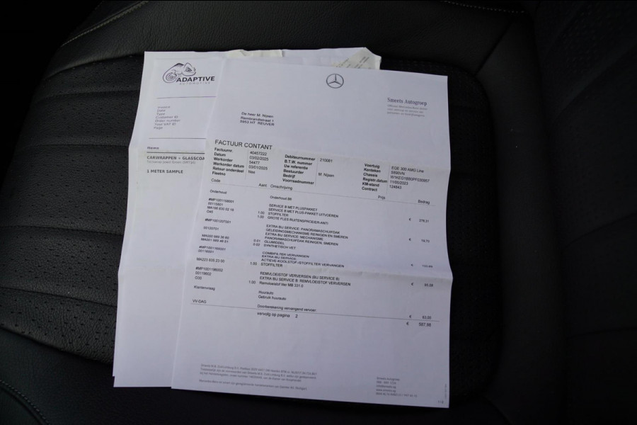 Mercedes-Benz EQE 300 AMG 89 kWh | Panorama | Burmester | Stoelkoeling | Head up | Disctronic | Memory stoelen | Stoelventilatie