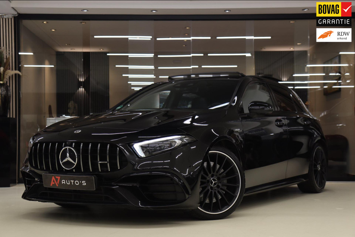 Mercedes-Benz A-Klasse AMG 45 4MATIC+ PANO/HUD/BUR/CAM/AMGSTUUR/VOL Mercedes-Benz A-Klasse AMG 45 4MATIC+ PANO/HUD/BUR/CAM/AMGSTUUR/VOL