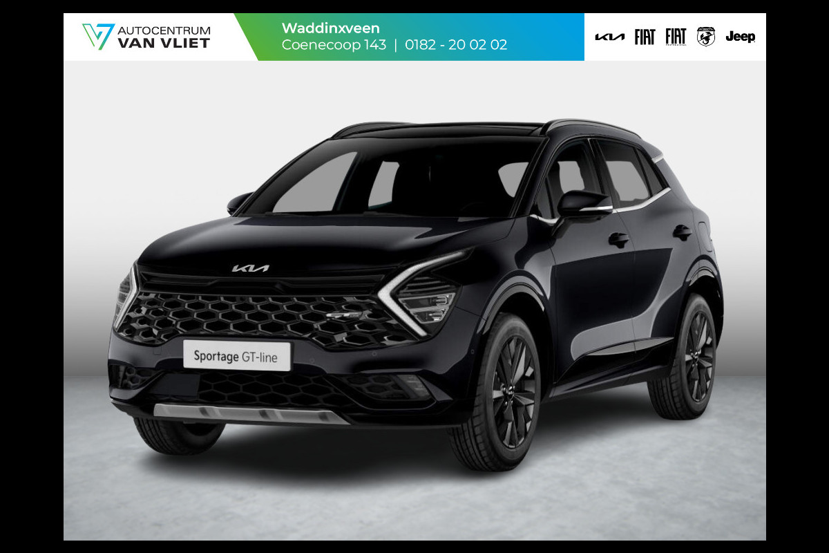 Kia Sportage 1.6 T-GDi Hybrid GT-Line | Levering Juni | Clima | Stoel-/stuurverwarming | Schuif-/kanteldak | Carplay | Navi | Adapt. Cruise | 18'' Kia Sportage 1.6 T-GDi Hybrid GT-Line | Levering Juni | Clima | Stoel-/stuurverwarming | Schuif-/kanteldak | Carplay | Navi | Adapt. Cruise | 18''