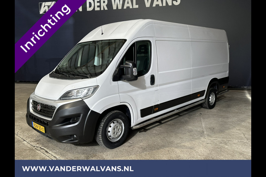 Fiat Ducato 3.0 NP 136 pk L4H2 Post NL inrichting Euro6 Airco | Camera | Navigatie | Sidebars | 270 Graden achterdeuren Schappen, Doorloopdeur