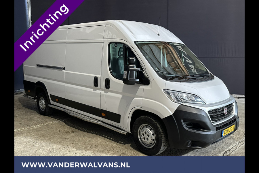 Fiat Ducato 3.0 NP 136 pk L4H2 Post NL inrichting Euro6 Airco | Camera | Navigatie | Sidebars | 270 Graden achterdeuren Schappen, Doorloopdeur